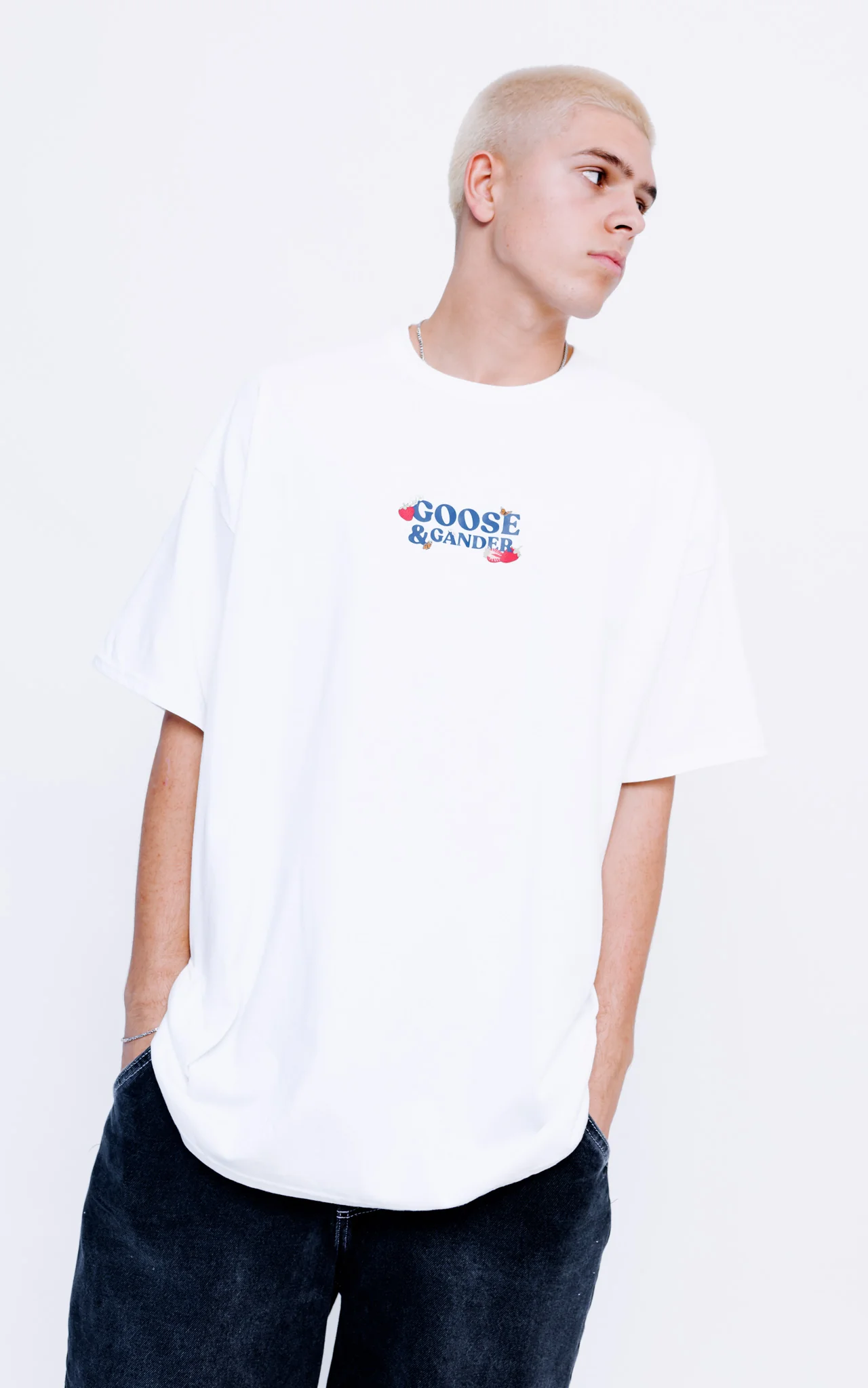 Wild Strawberry Tee - White - Image 6