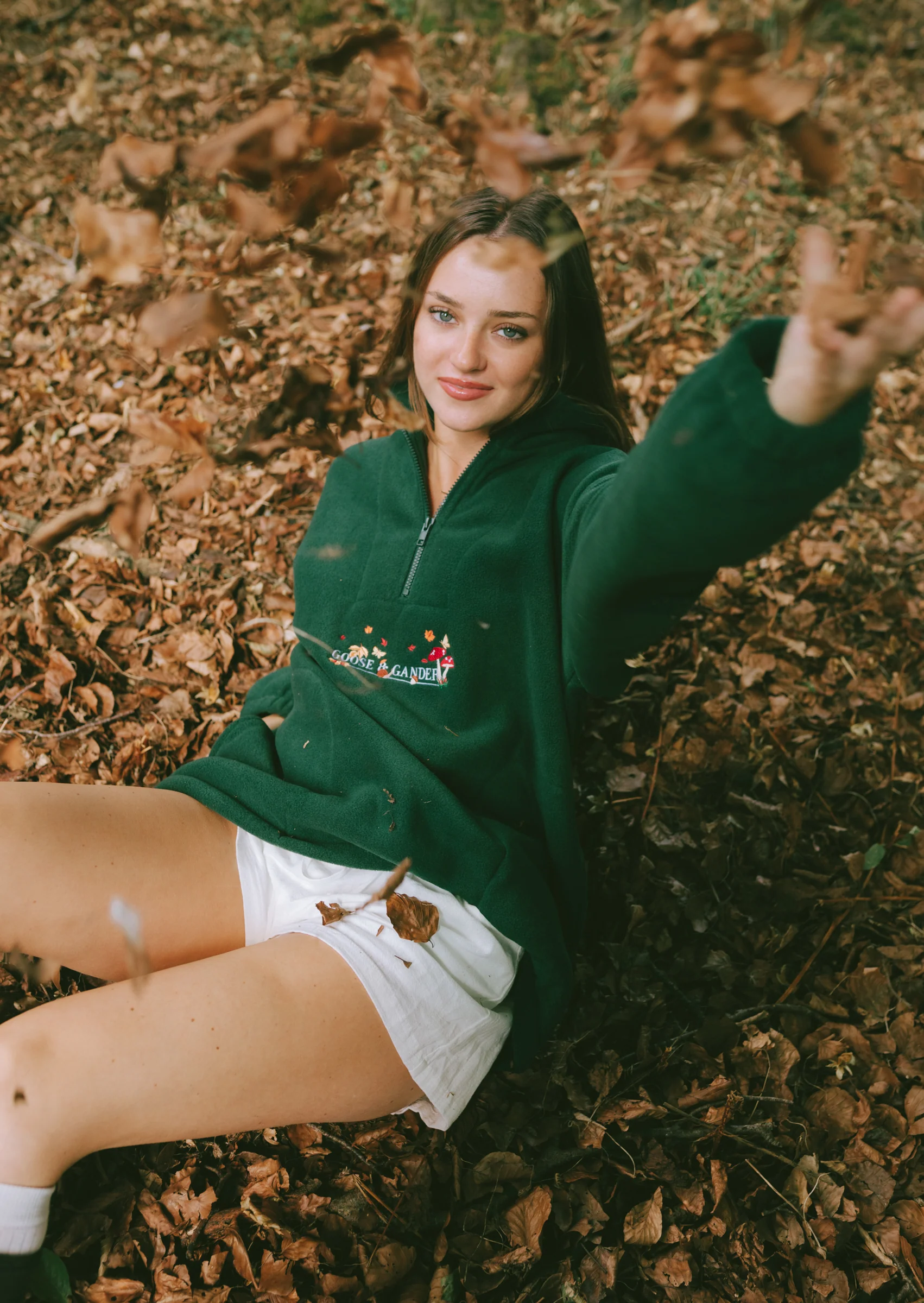 Woodland 1/4 Zip Fleece - Forest Green - Image 5