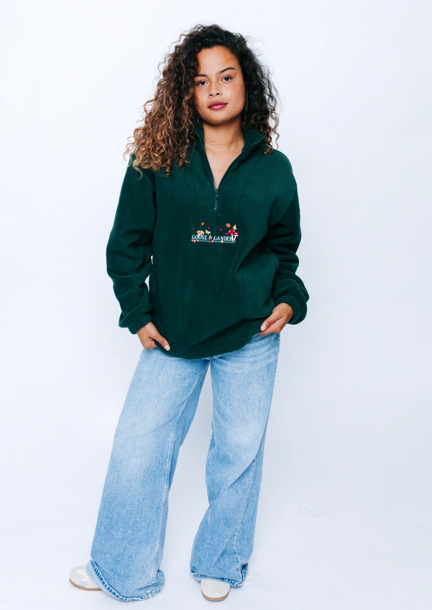 Woodland 1/4 Zip Fleece - Forest Green - Image 8