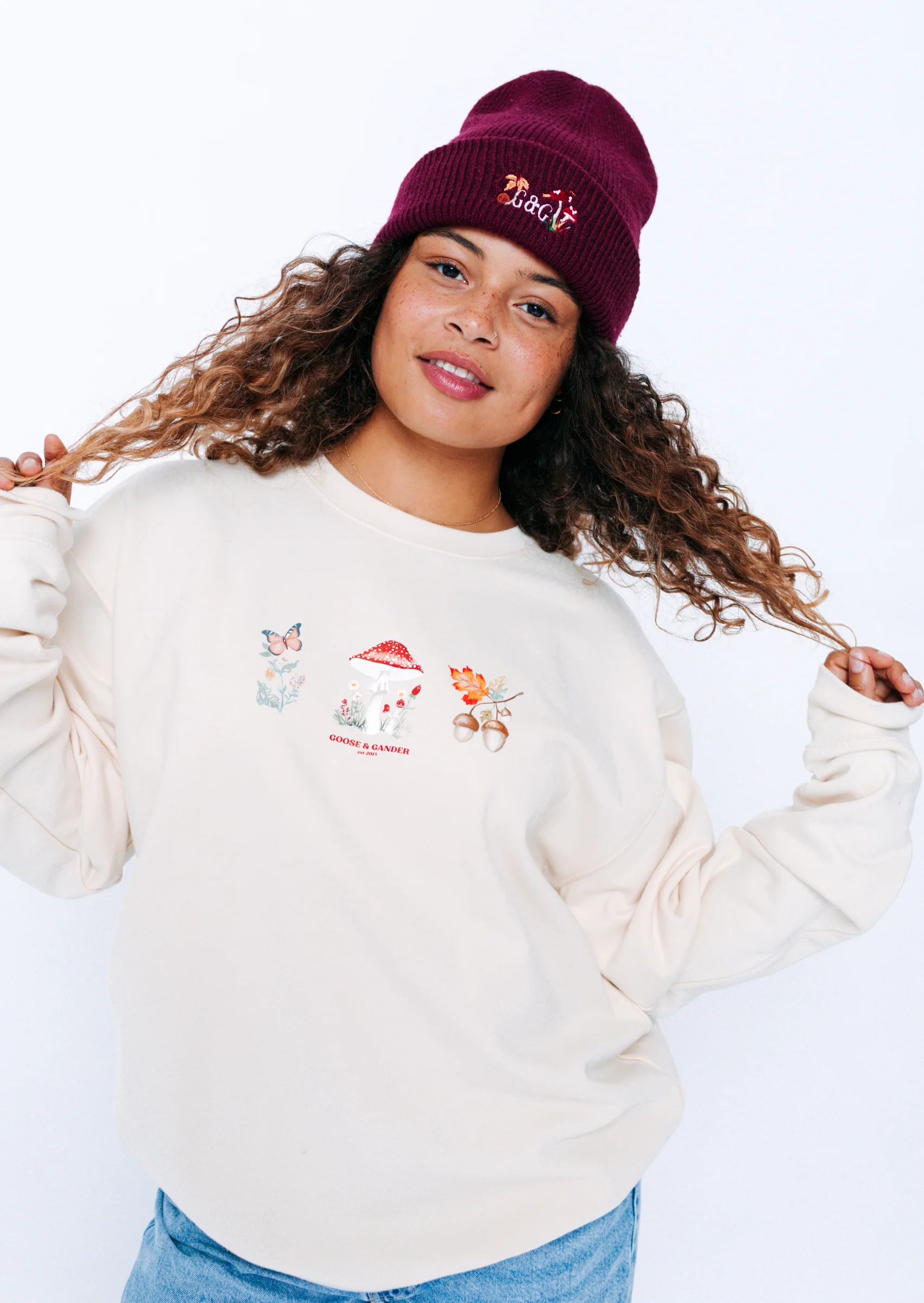 Woodland Beanie - Burgundy - Image 4