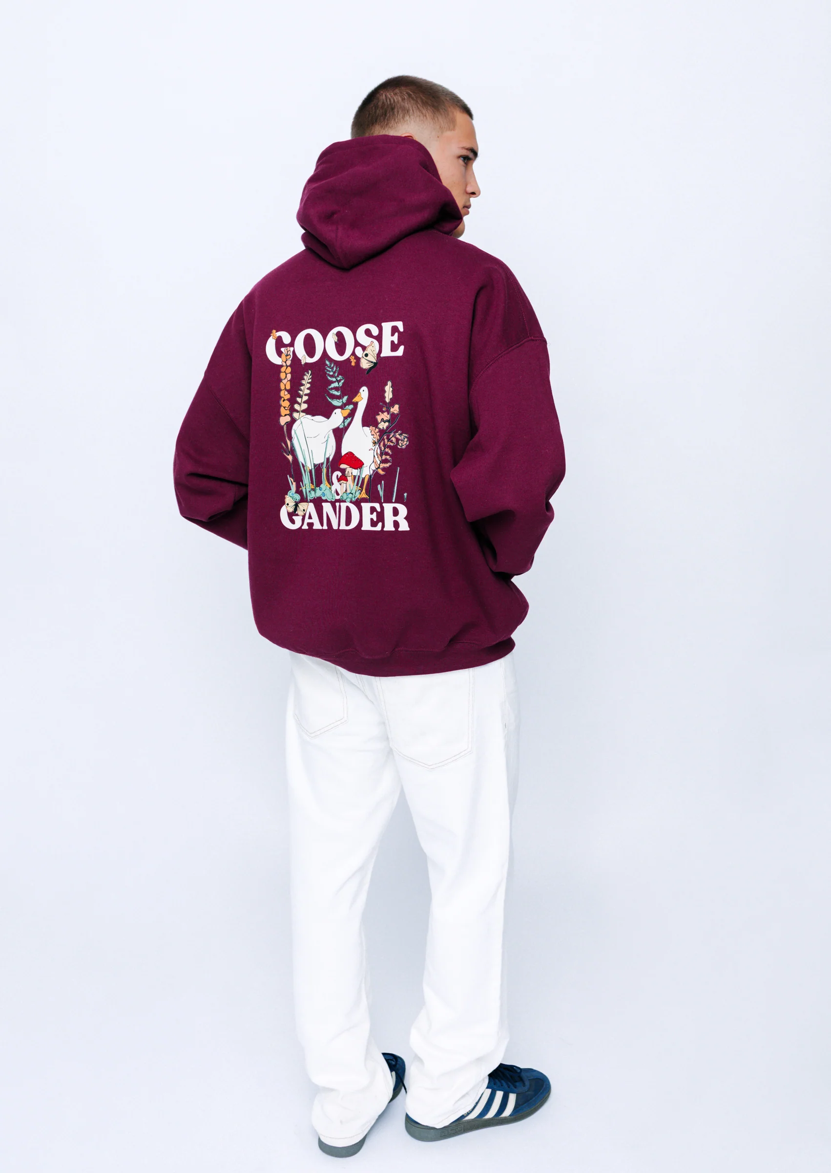 Woodland Goose Hoodie - Burgundy - Image 6