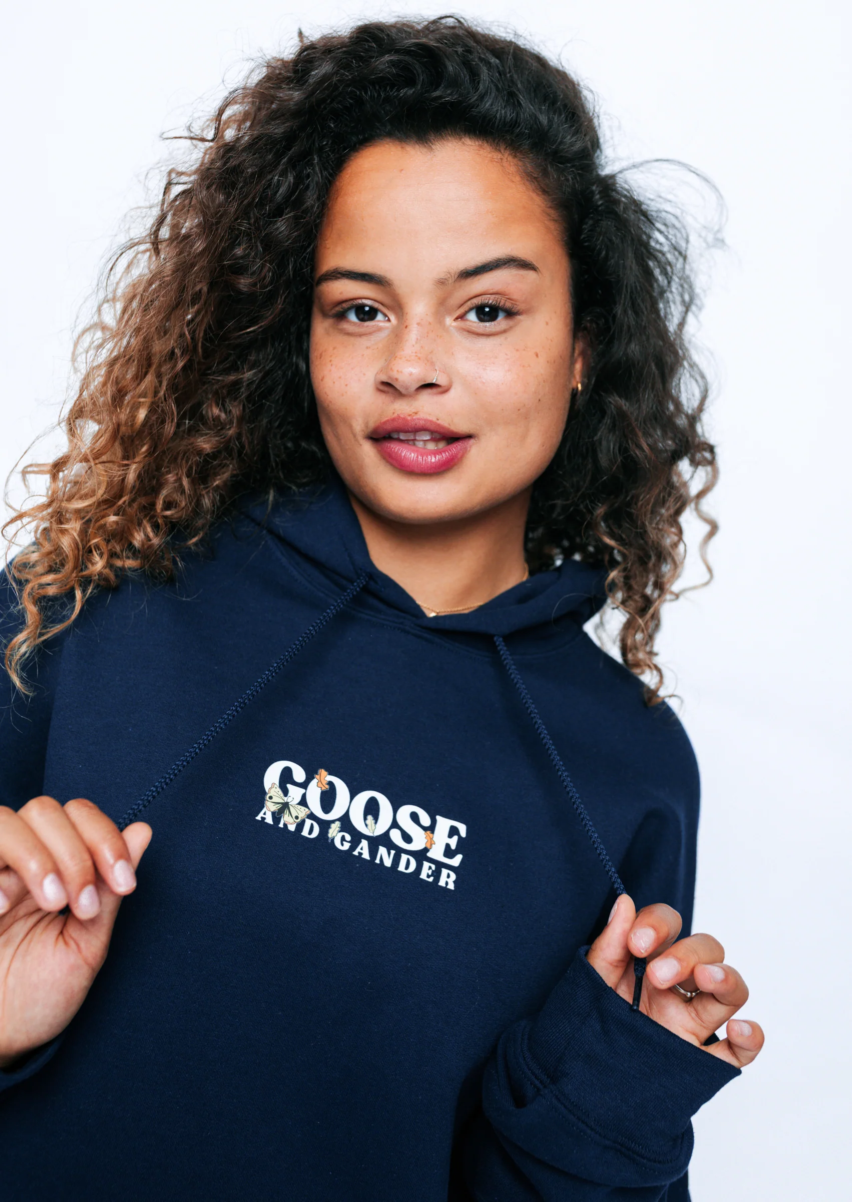 Woodland Goose Hoodie - Navy - Image 3